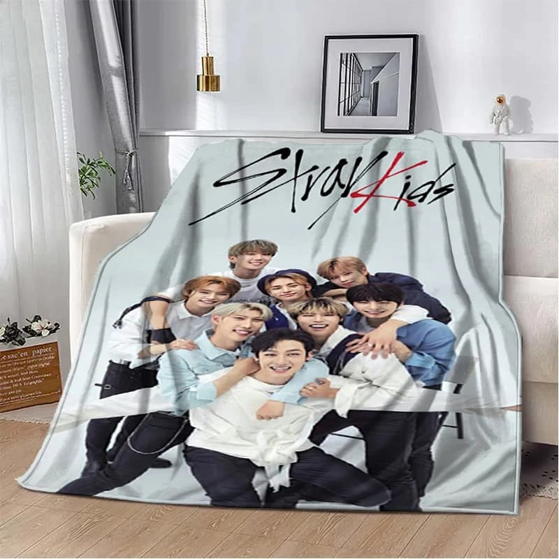 Coperta 3D KPOP S-Stray-K-Kids, coperta da picnic, coperte calde in flanella, coperte per divano, letto, casa, regalo di compleanno