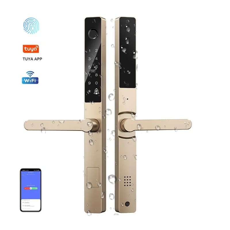 Smart Locks WIFI Tuya Control Fingerprint Electronic Digital Touch Screen Keypad Code Key Smart Door Lock