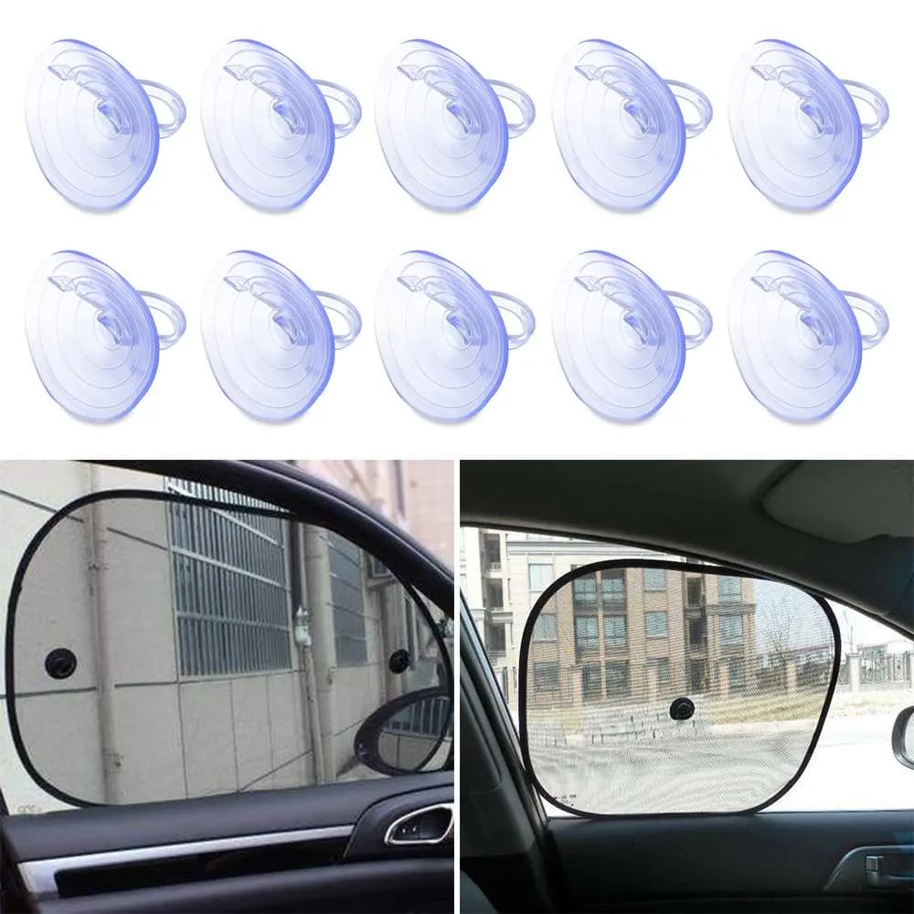10 pezzi in PVC per auto, parasole, forniture per il bagno, gancio a parete, ventosa