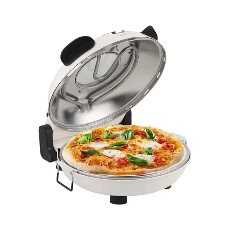 Forno Elettrico Portatile da Banco per Pizza da 1200 Watt con Pietra Refrattaria