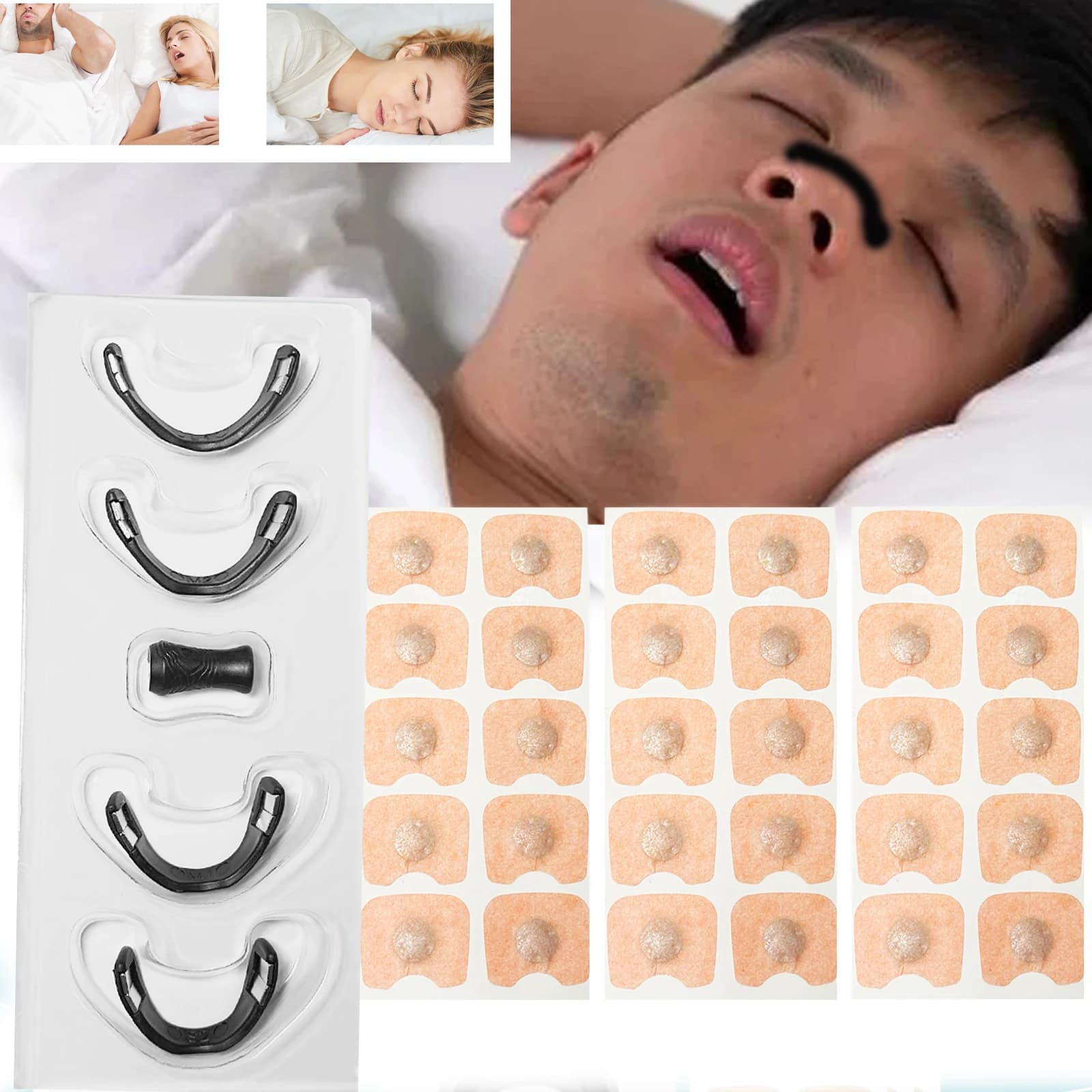 Magnetic nasal dilators, nasal strips to increase air flow, improve sleep quality and reduce snoring