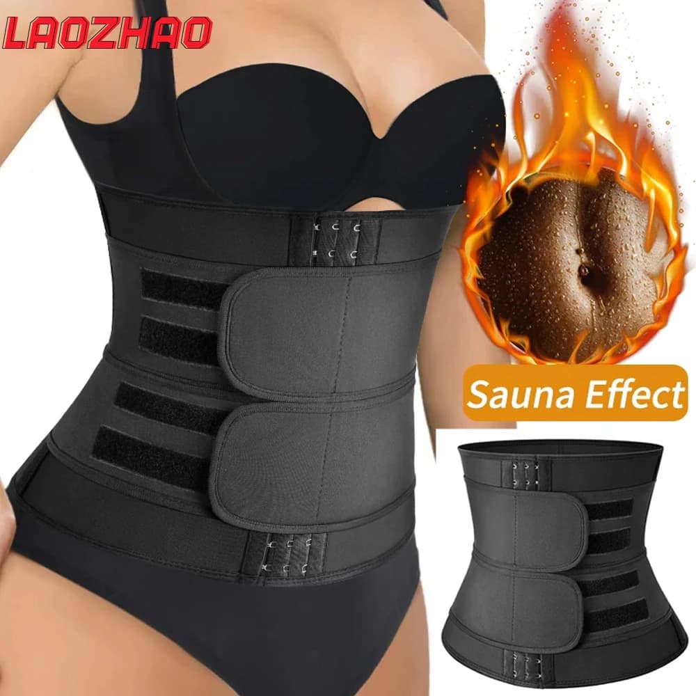1PC Waist Trainer Corset, Neoprene Sauna Belt with Hook Closure, Tummy Cincher Men Women, Postpartum Belly Burn Gym Running