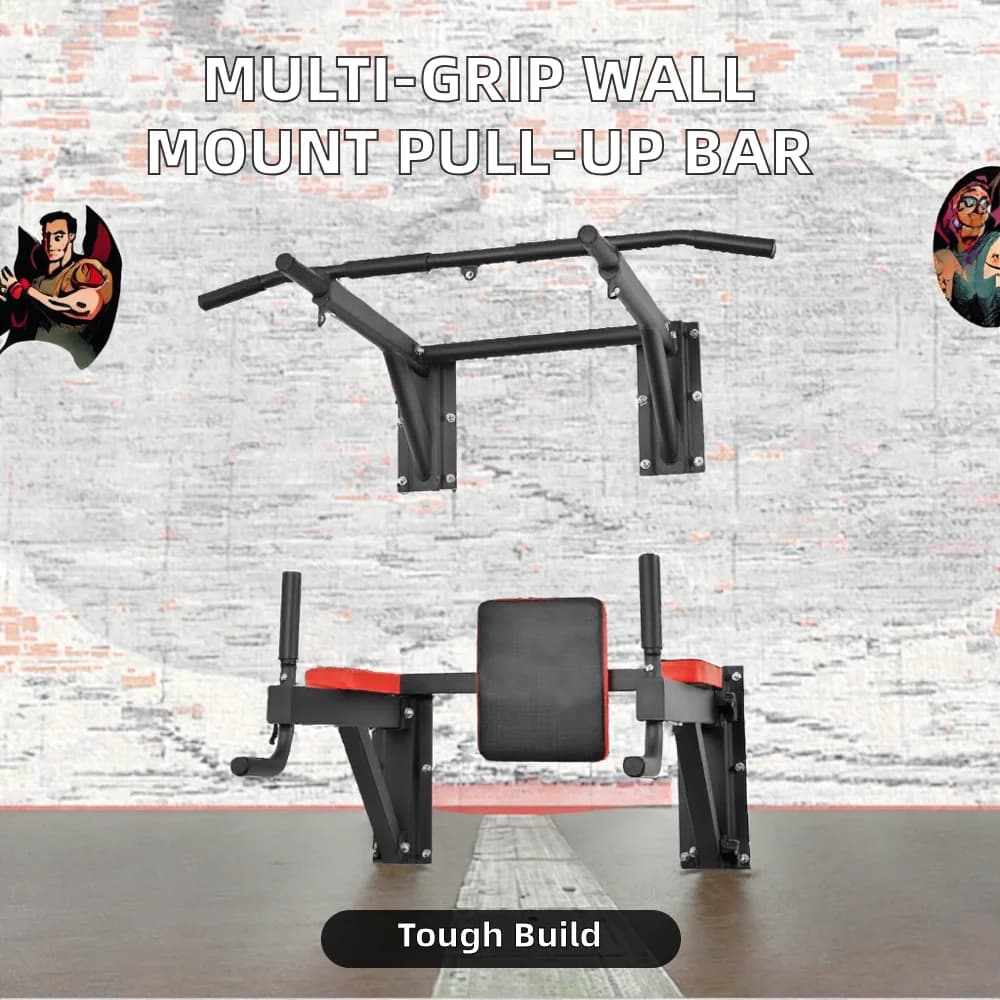 Wall mounted traction bar Portable steel bodybuilding equipment for home gym