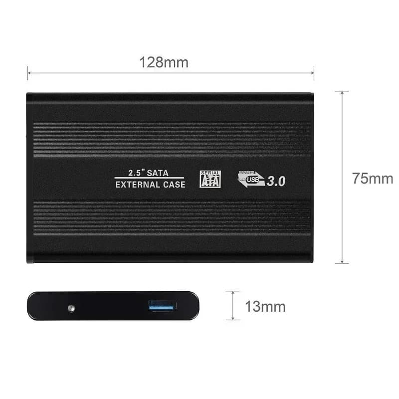1 pz alluminio 2.5 pollici SATA III a USB 3.0 5Gbps esterno HDD Enclosure Hard Drive Case SSD Box Support Hot Plug per Windows
