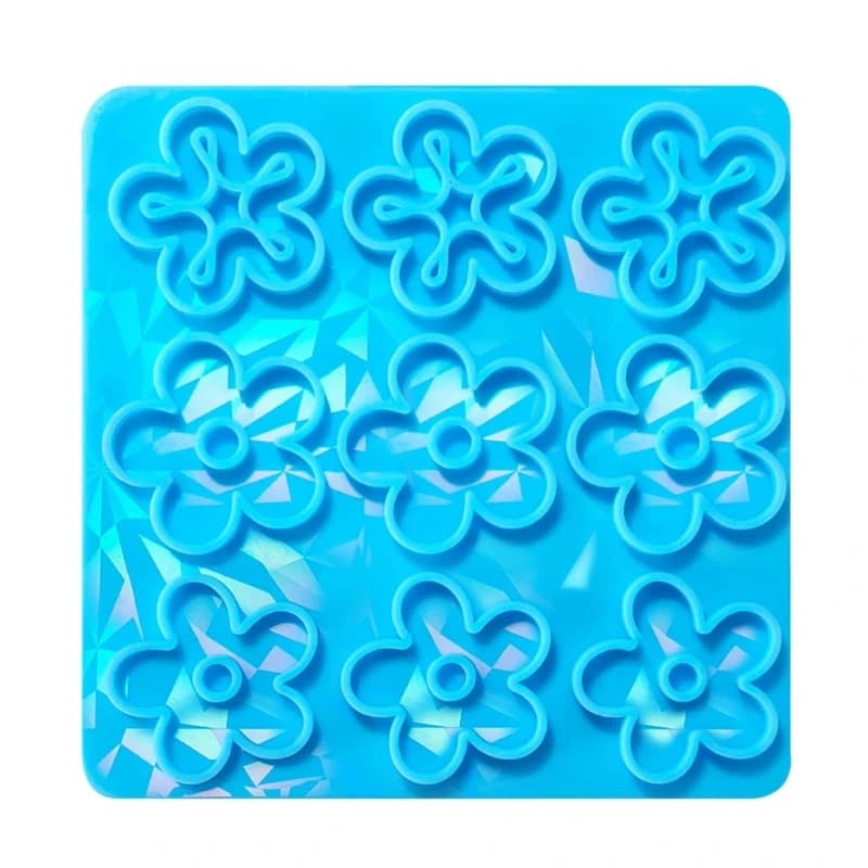 Ciondolo fiore olografico fai da te stampo in Silicone ornamenti gioielli fatti a mano portachiavi collana orecchini Charms stampo in resina epossidica