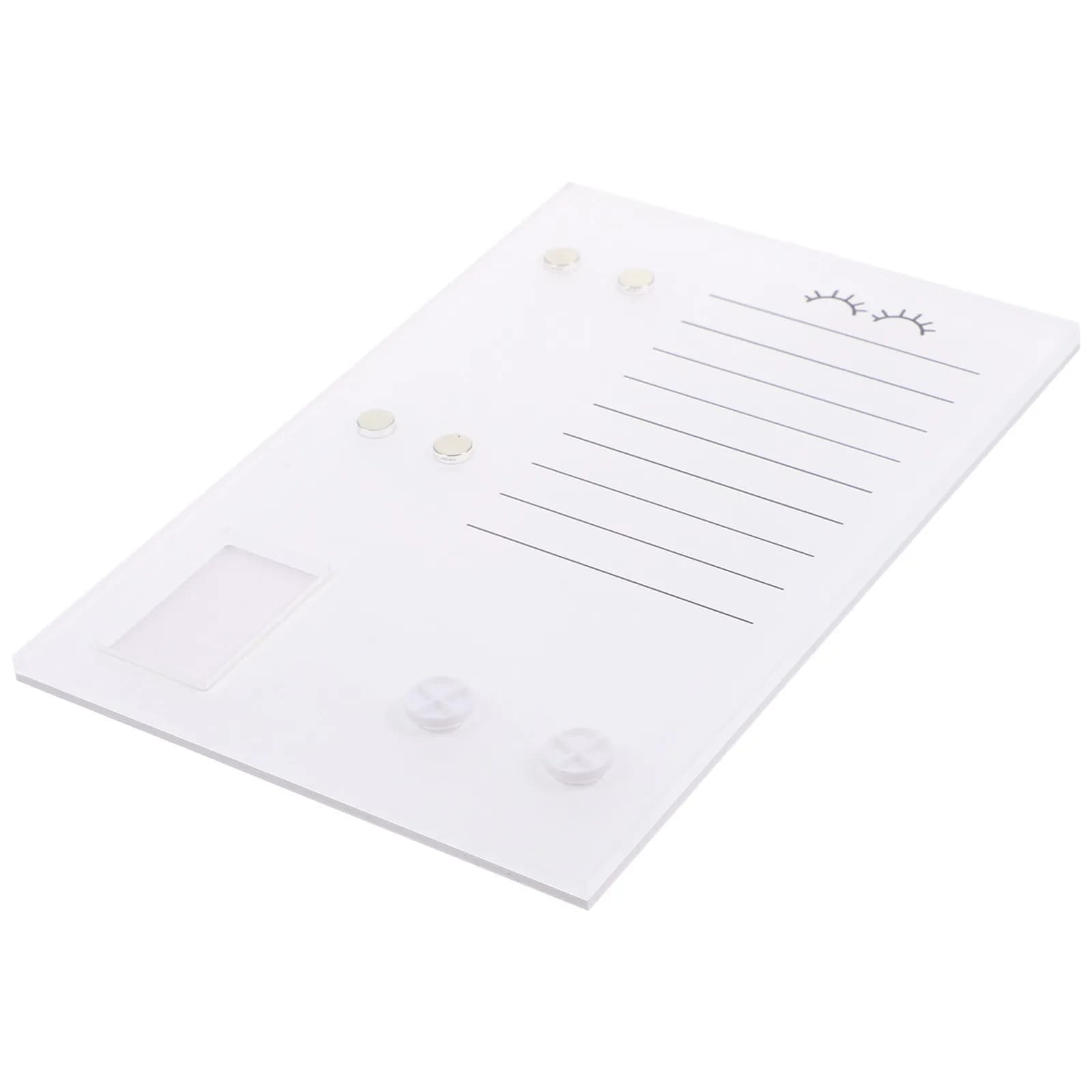 Supporto Magnetico in Acrilico per Extension Ciglia, Porta Pinzette, Vassoio Professionale per Conservazione Ciglia, Strumento per Salone