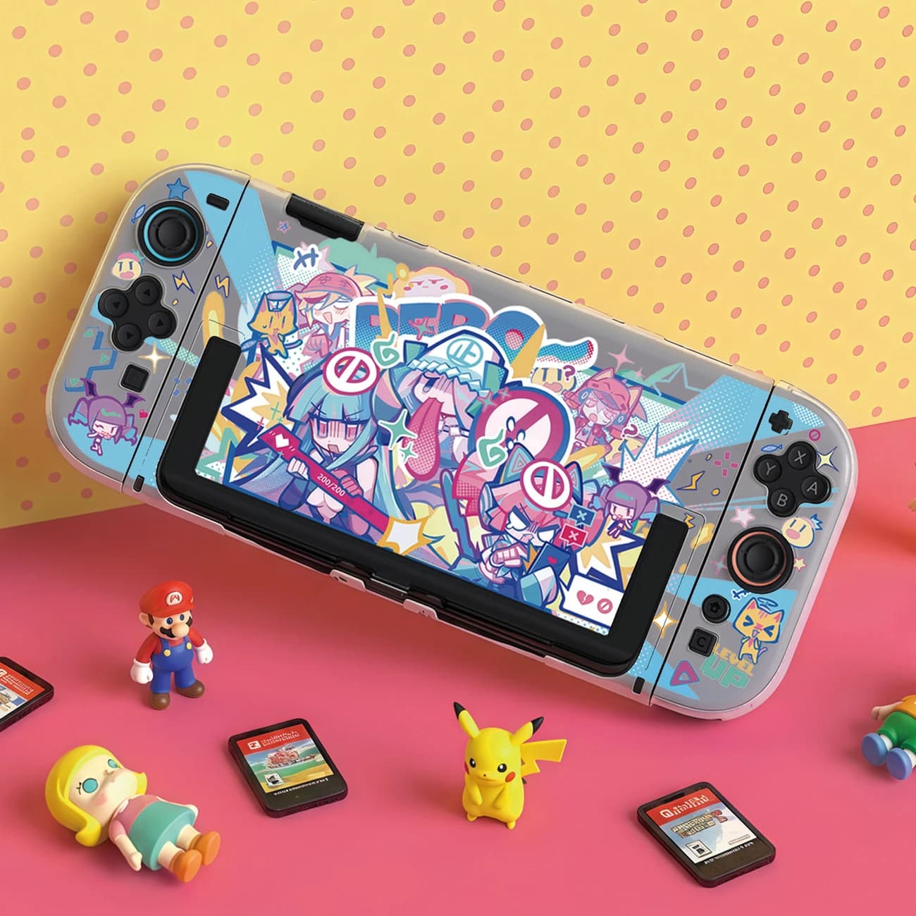 Anime Switch Case Cartoon Full-Coverage Shock-Resistant Shell for Nintendo Switch 2 OLED NS Consoles Joy-Con Controller Covers