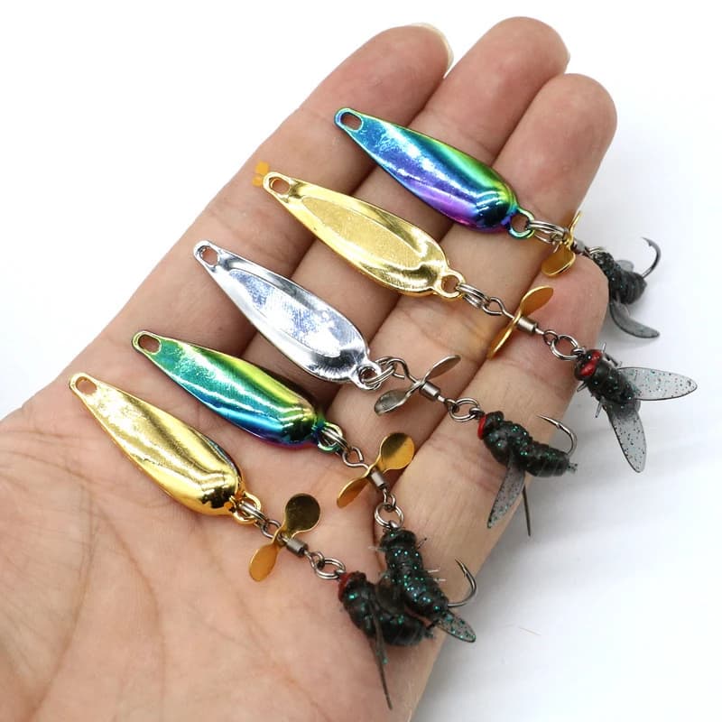 Ami da pesca a mosca con esca, kit combinato esca fatto a mano adatto per spigole, trote e salmone, adatto per acqua dolce e salata