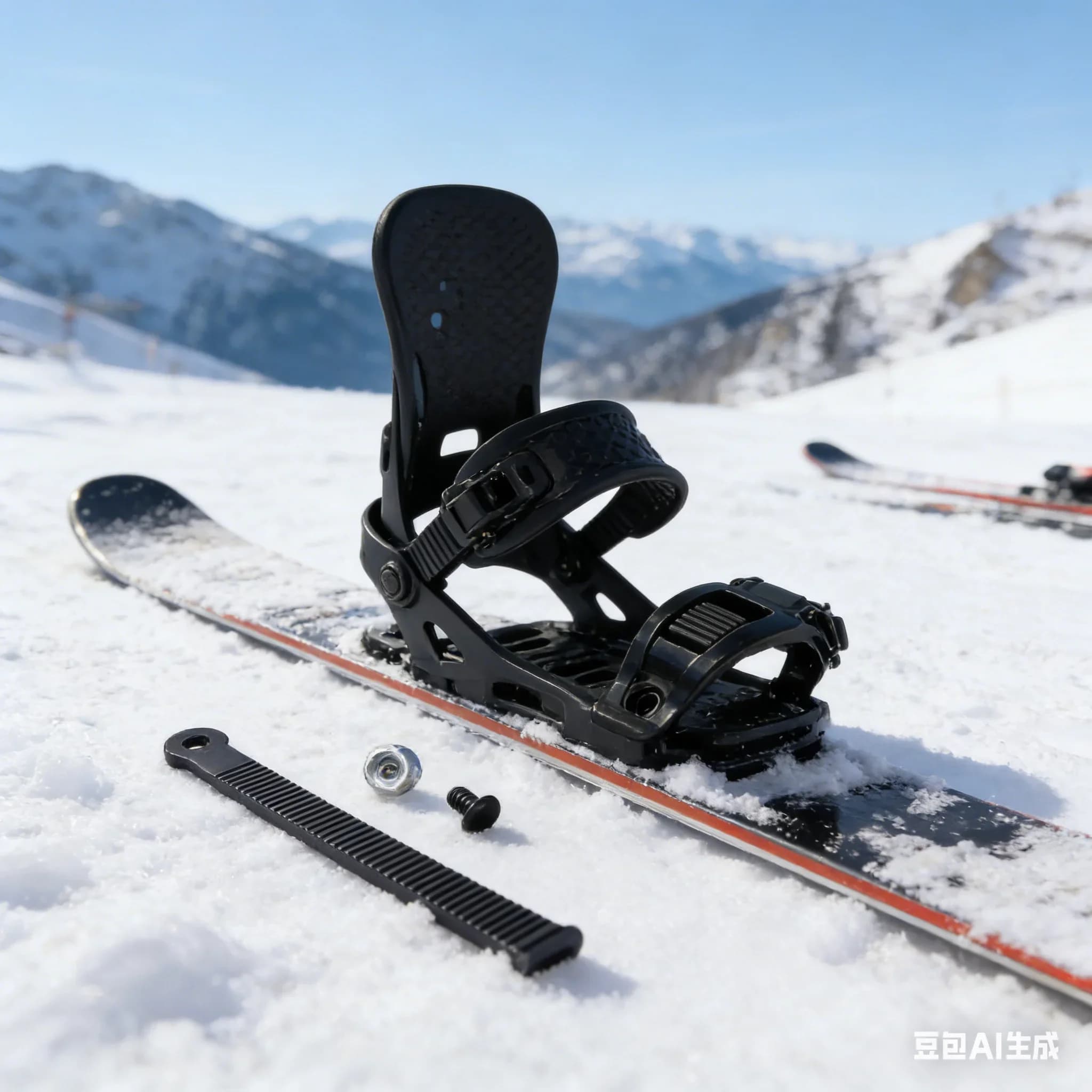 Set di Fissaggi per Snowboard 200/205/225/265mm con Fibbie a Cricchetto e Cinghie per Sistema di Fissaggio Snowboard, Accessori di Ricambio