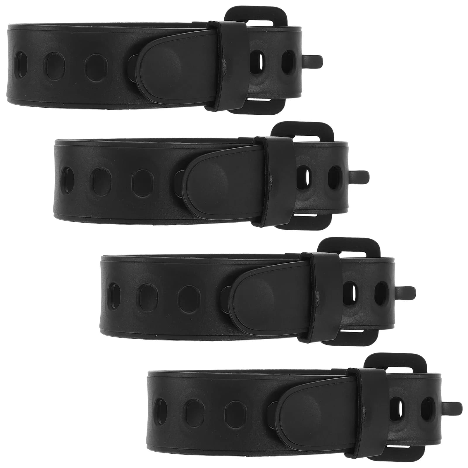 4Pcs Adjustable Snowboard Binding Straps Quick-Release Ratchet Buckle Cold-Resistant Ski Boot Straps for All Levels Snowshoes