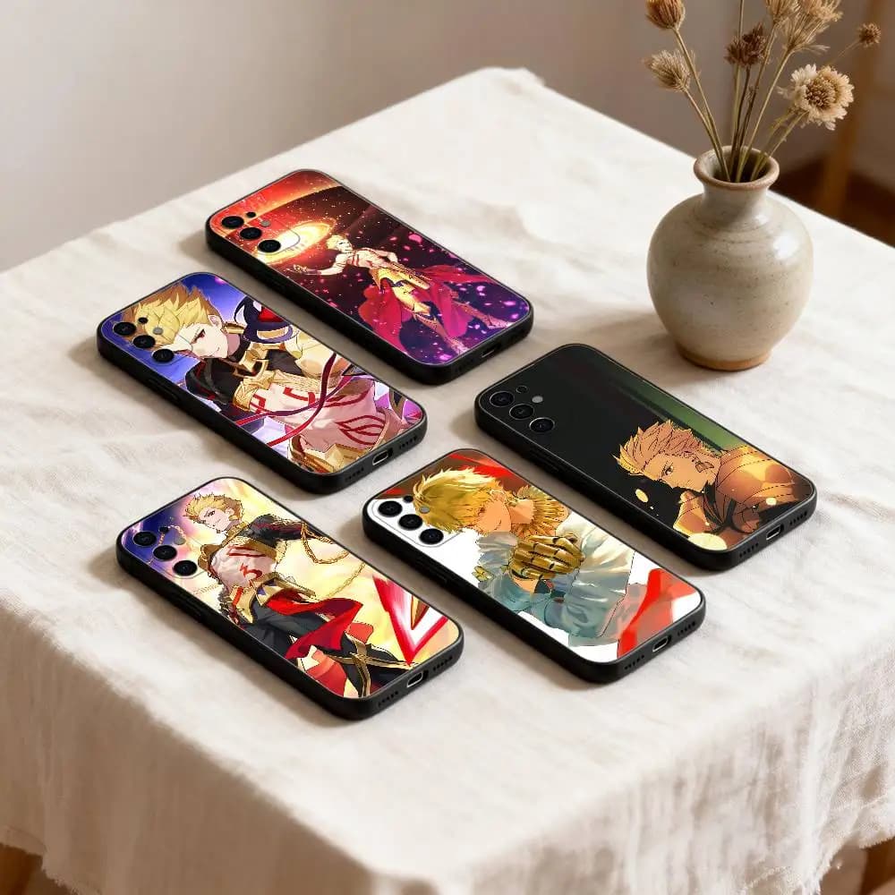 Fate GO Game Anime Gilgamesh phone Case For Samsung S26,25,24,21,22,23,30,20,Ultra,Plus,Fe,Lite Black Soft Cover