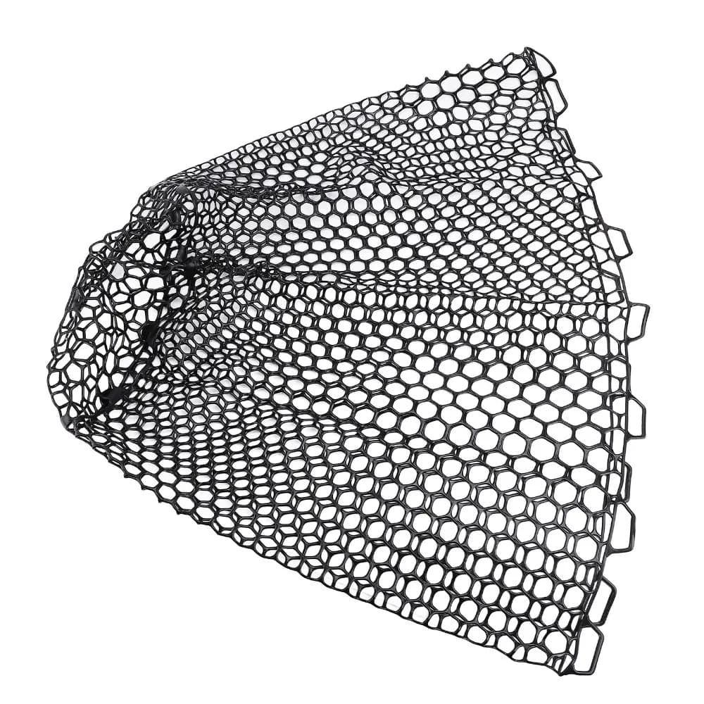 Durable PVC Fishing Replacement Net 79cm Depth Foldable Fishing Landing Net 59cm Diameter Black Fishing Landing Mesh Fly Fishing