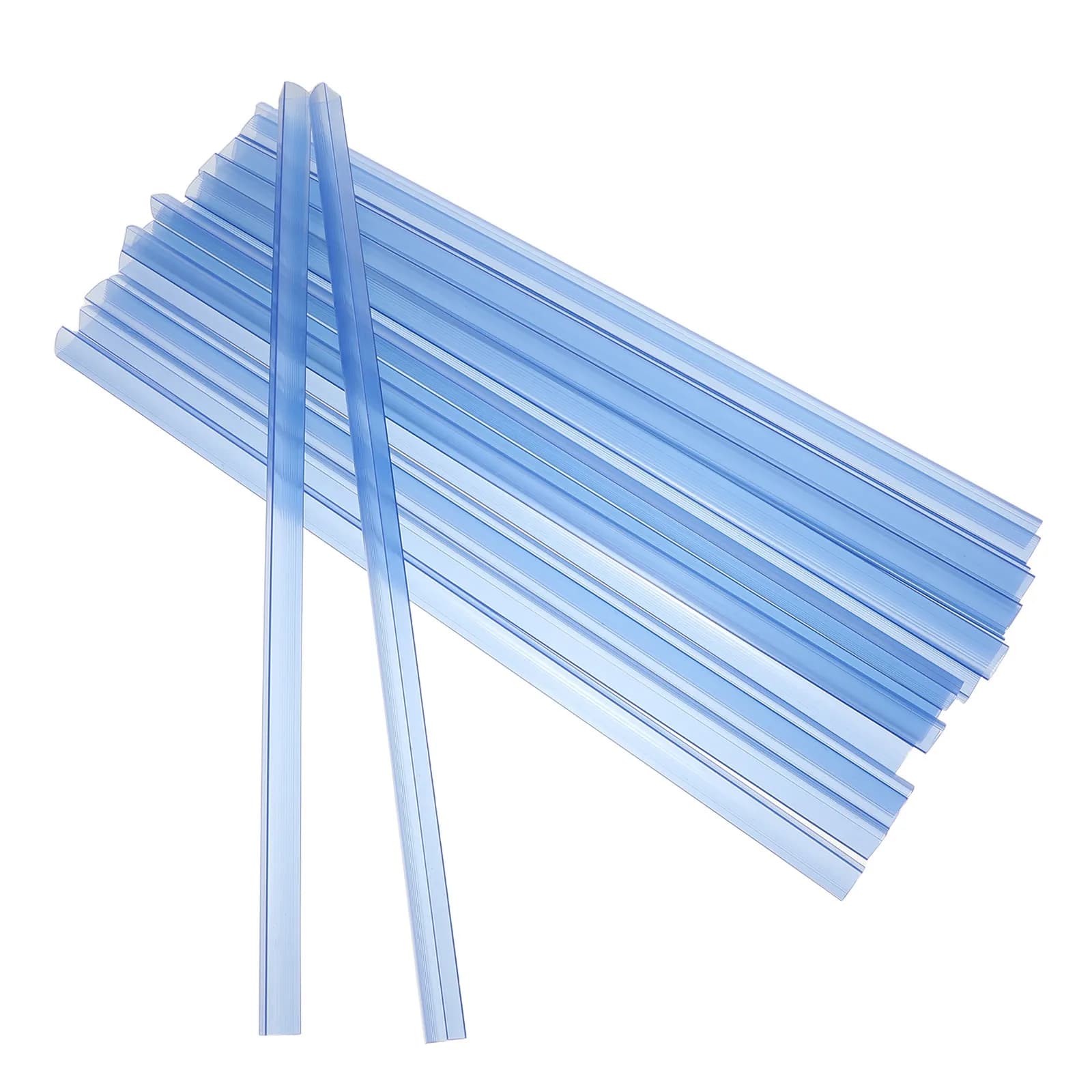 20 Pcs Plastic Folder Rod Documents Sliding Bars Book Clips Slide Binder Paper Binding Files Folders Clamp Cover Slider Clips