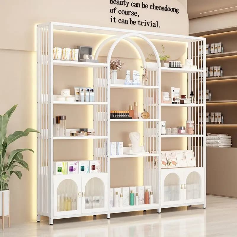 Espositore per prodotti da salone di bellezza, mobiletto per cosmetici, espositore per articoli decorativi, espositore per nail art, scaffale