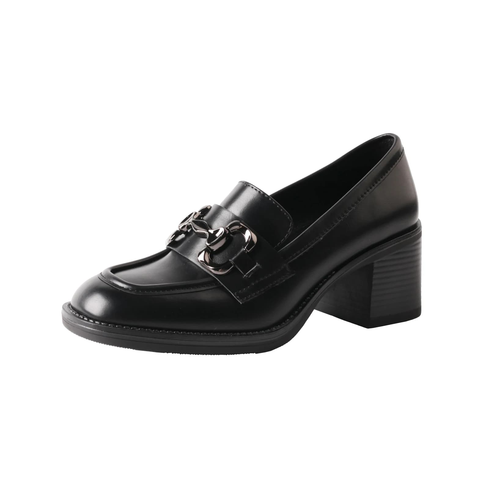 TMA EYES Women Square Toe Loafers British Vintage Slip On Flats Ankle-Less Leather Dress Shoes for Spring Autumn Office Daily Wear