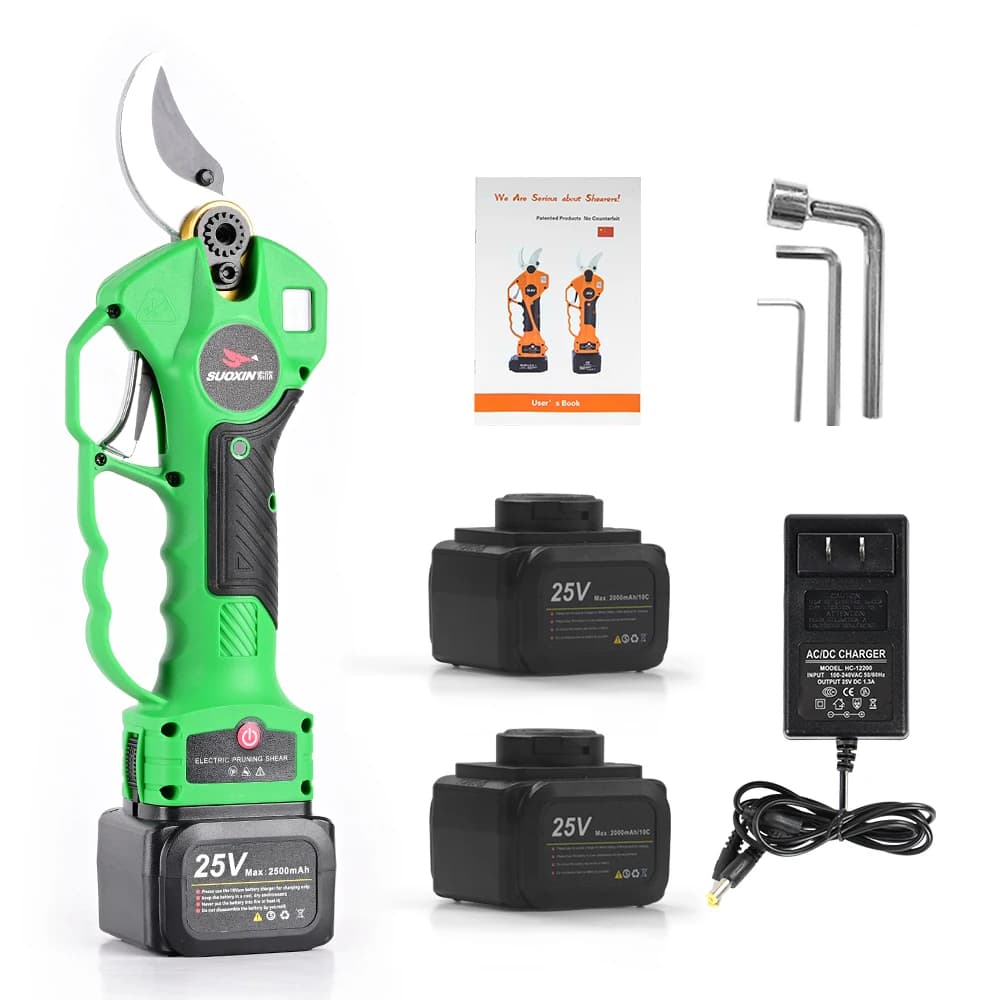 Professional 40MM Wireless Electric Scissors, Adjustable Cutting Diameter 1.6 Inches, Portable Case, 2 2.5Ah Lithium Batteries
