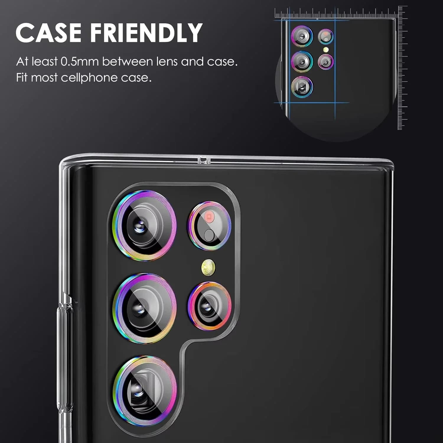 Protezione per Obiettivo Fotocamera in Vetro Temperato per Samsung Galaxy S26 Ultra, S26 Plus, S25 Ultra, Copri Schermo in Metallo Anti-Graffio