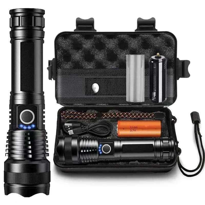 High Power LED Tactical Flashlight Super Bright Portable Hunting Flashlight for Emergency Excursions