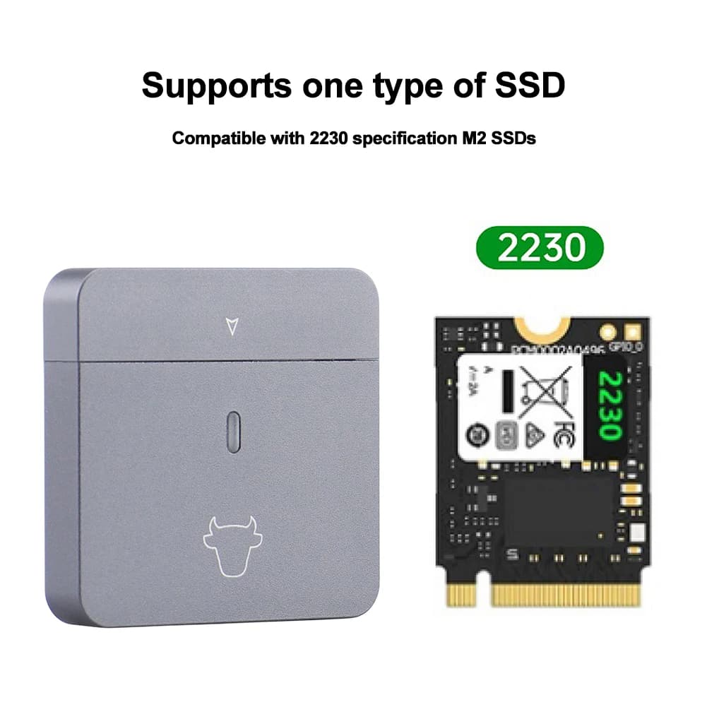 Custodia SSD M.2 NVMe 2230 USB3.2 Gen2 custodia SDD esterna In linea da 10Gbps custodia per disco a stato solido Mobile per M2 2230 NVMe