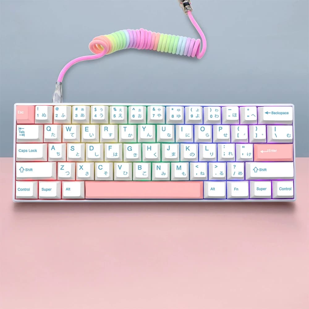 Milkyway Fuyu Key caps Set Cherry Height pbt dye sub Keycap per gk61/64/68/75 GMMK PRO Mechanical Gaming Keyboard Caps tasti iso