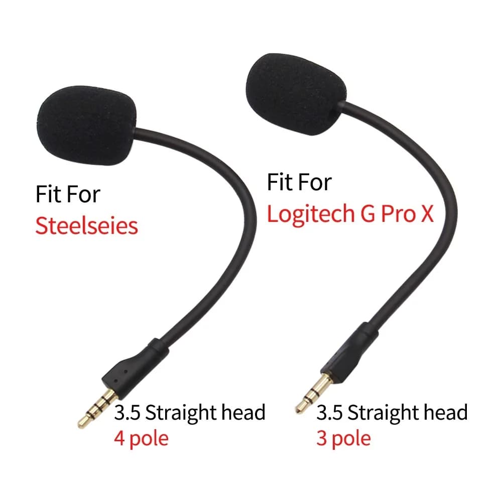 3.5 mm Replacement Microphone for Logitech G Pro X Gaming Microphone for Steelseies ARCTIS 1 E-sport Headphones Microphone