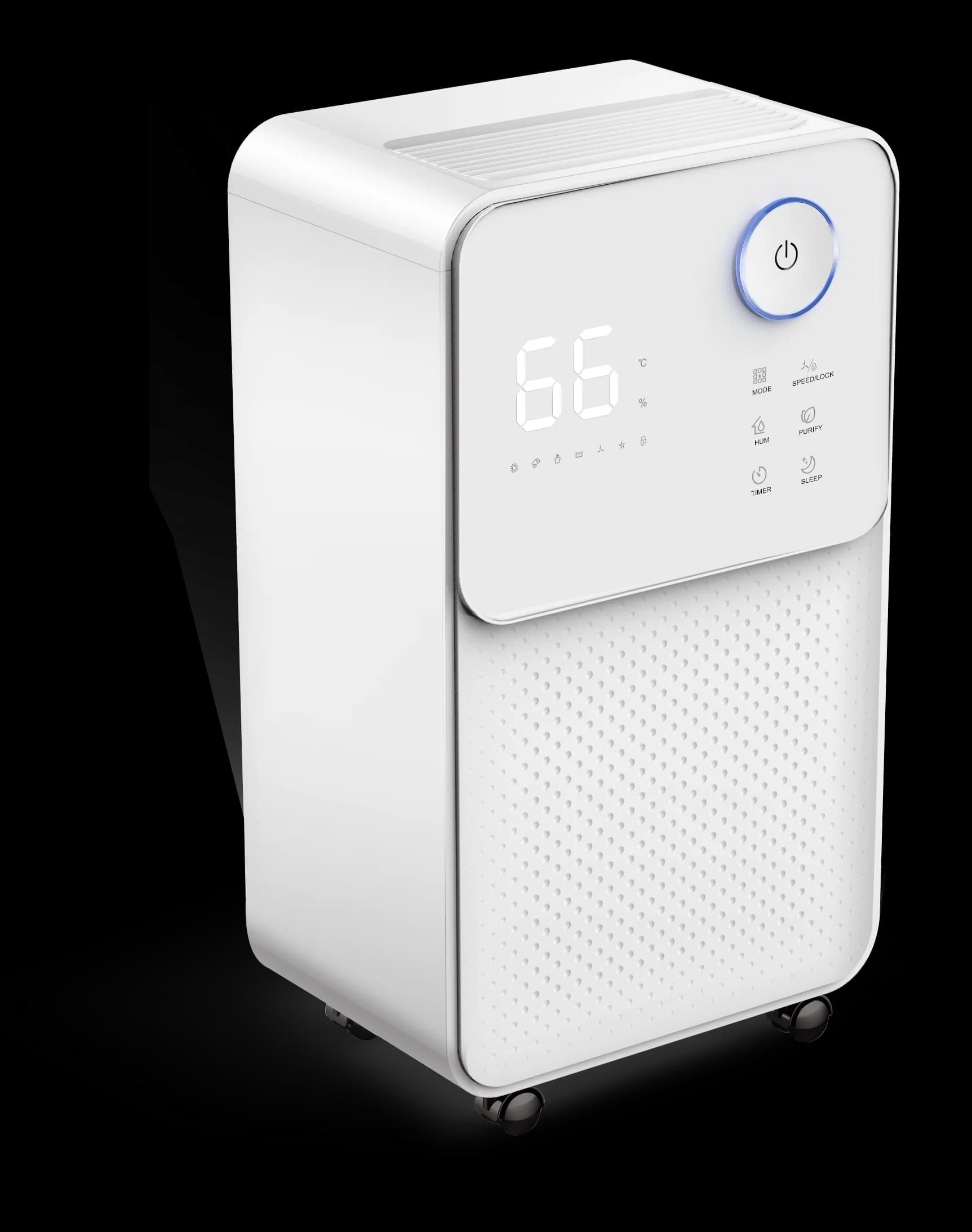Portable Home Dehumidifier ,12L/16L Low‑Noise WiFi Compact LED Display Air Purifier