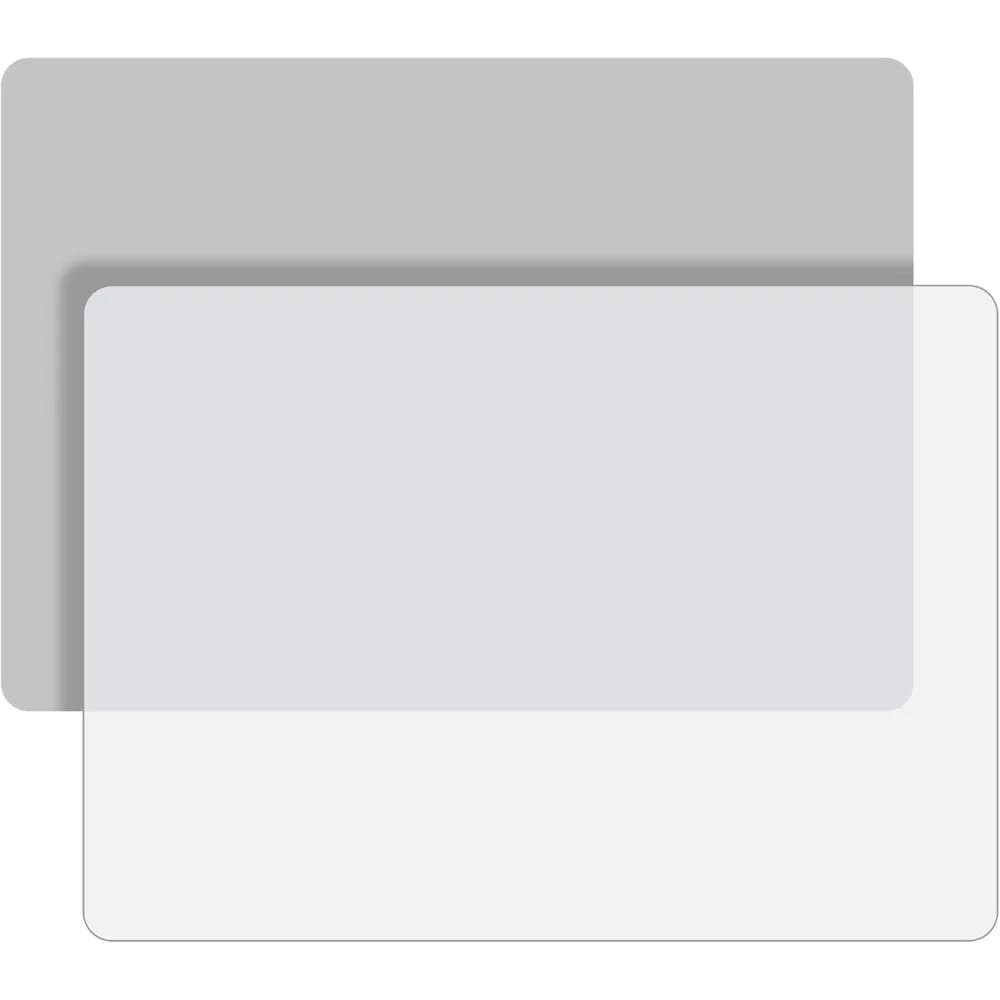Silicone Mats for Crafts, 2 Pcs 11.69" x 8.26" Silicone Mats for Resin, Paint Clay Play Dough Mat, DIY Arts and Crafts, Light Gray & Clear