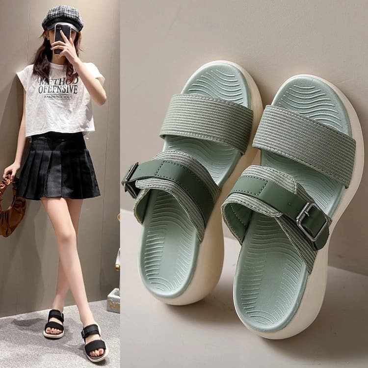 Sandali sportivi casual comodi antiscivolo con suola spessa estiva da donna, scarpe da spiaggia leggere e traspiranti