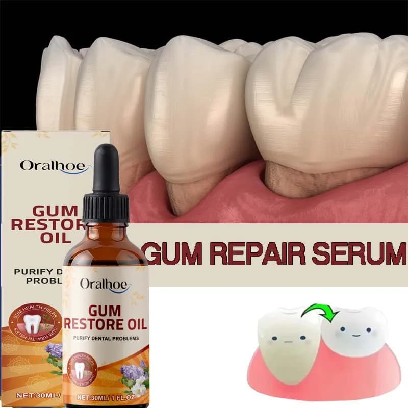 Gocce per Riparazione Rapida delle Gengive, Sollievo in 7 Giorni, Allevia il Sanguinamento, Gengive Sensibili, Calma l'Infiammazione, Ripara la Linea delle Gengive, Sbianca i Denti, Cura Orale Naturale