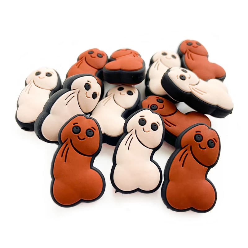 10 Pezzi Nuove Perle in Silicone per Bambini, Grado Alimentare, Cartone Animato, Accessori Fai da Te per Catenella Portaciuccio e Collana
