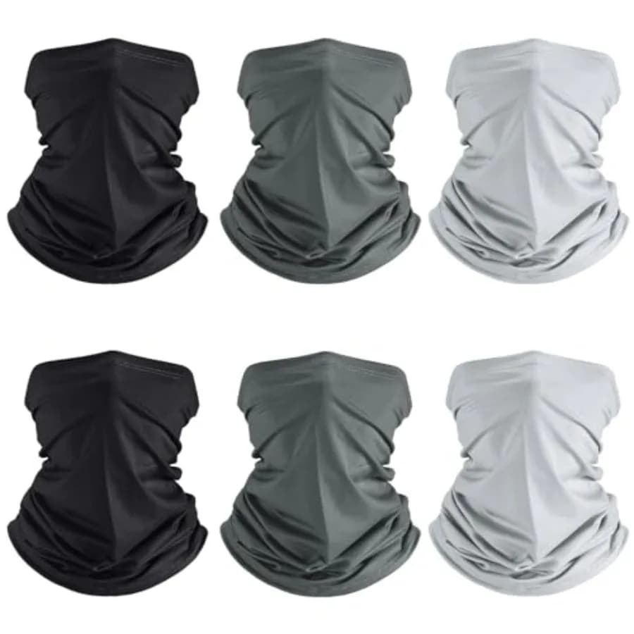 New ArrivalGeyoga 6 Pieces Summer UV Protection Cooling Neck Gaiter Face Clothing Neck Gaiter Mask Scarf Sunscreen Breathable Bandana