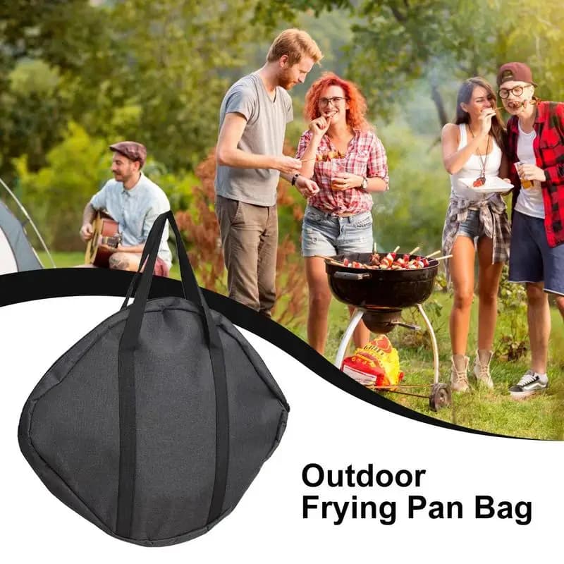 Borsa per padella Oxford 600D manico portatile borsa per porta resistente all'acqua per campeggio all'aperto borsa per barbecue da Picnic