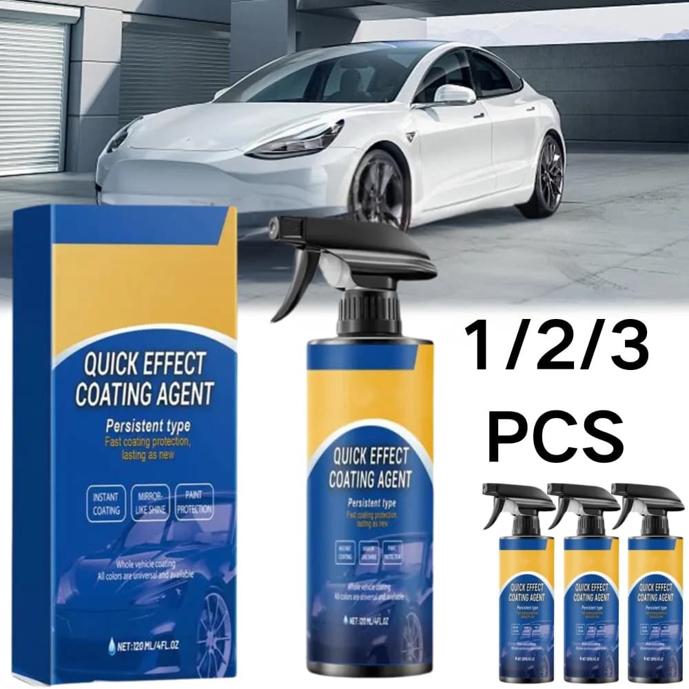 Car Coating Hydrophobic Protection Quick-Dry 1/2/3Pcs Quickly Coat Car Wax, Car Scratch Wax Polish Spray Waterless Wash