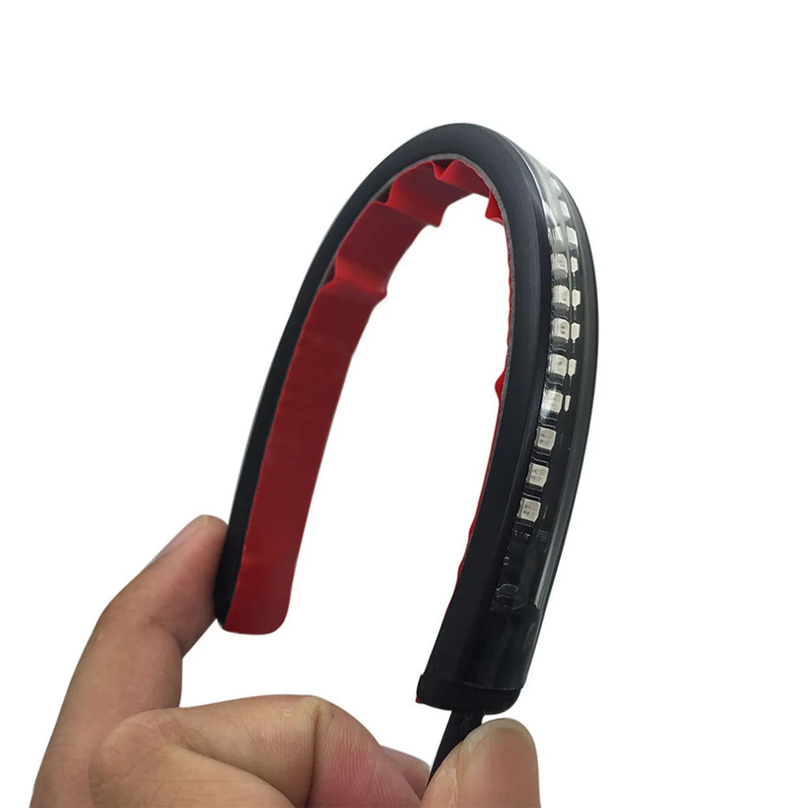 Striscia LED Flessibile Universale Impermeabile 32Smd 3528 Rossa per Luci di Coda, Freno, Segnalazione e Targa per Moto, ATV e Auto
