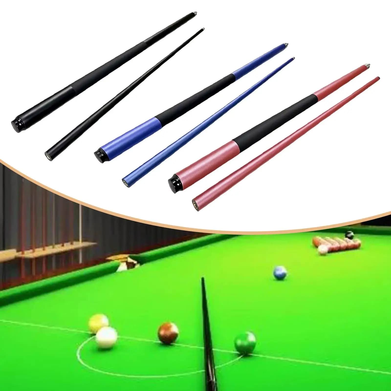 Stecca da Biliardo in Due Pezzi con Punta da 10mm, Stecca Professionale in Legno per Pratica e Attrezzatura da Snooker per Sale da Biliardo
