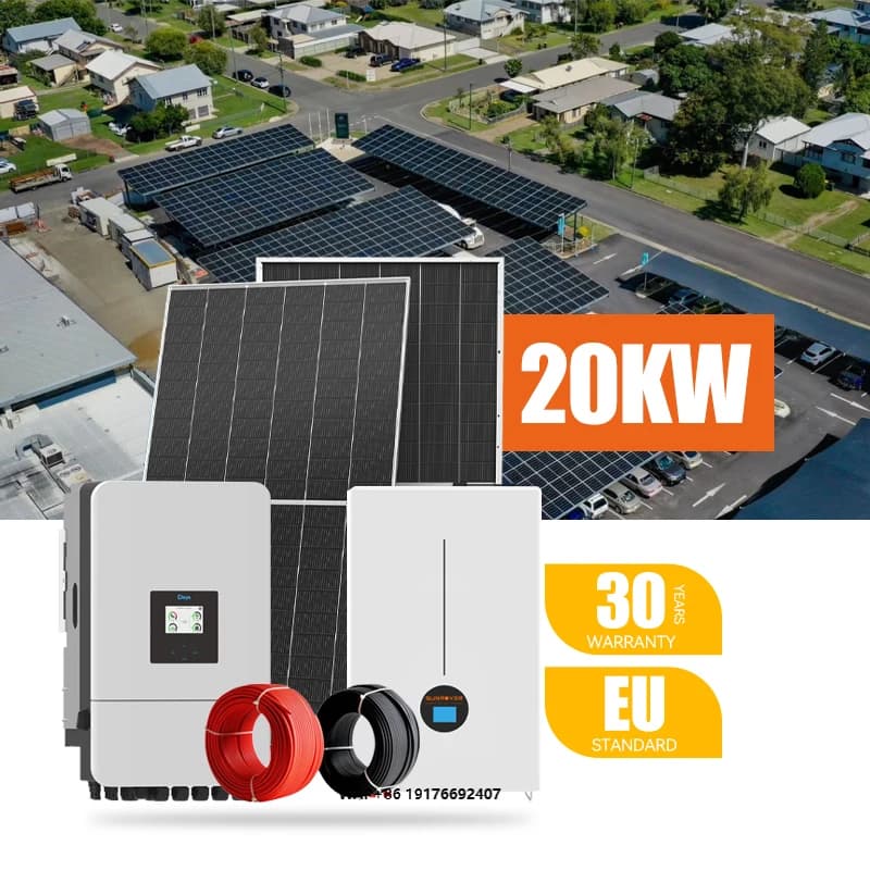 Set Completo di Pannelli Solari Deye 5kw 10kw 20kw, Sistema Ibrido di Energia Solare con Batterie al Litio 10kwh 20kwh 30kwh per Casa