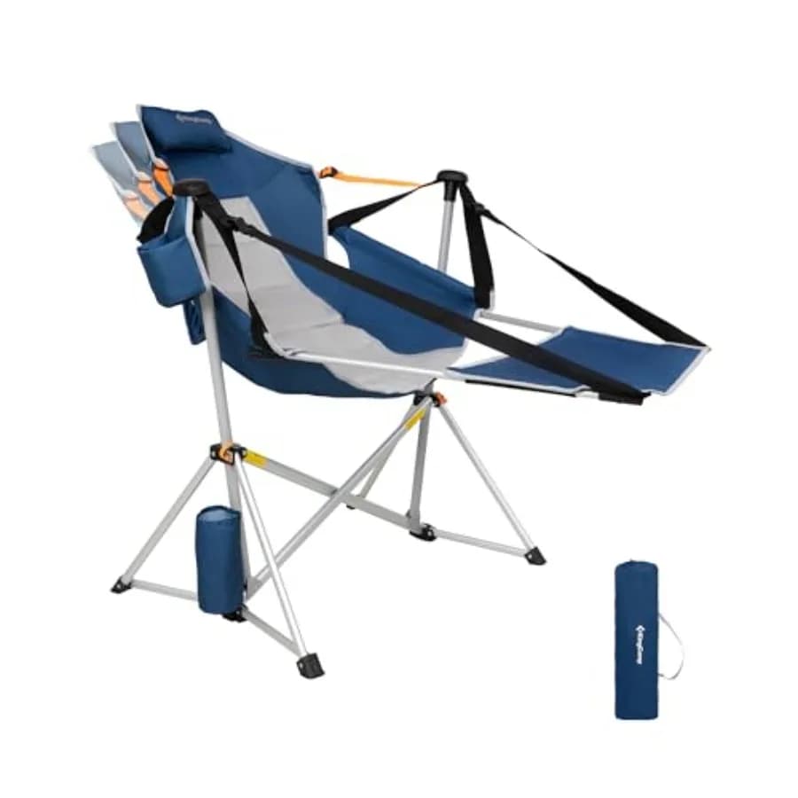Hammock Chair with Footrest Heavy Duty Swinging Rocking Camping Chairs for Adults up to 400lbs, Folding Portable Oversized Rock