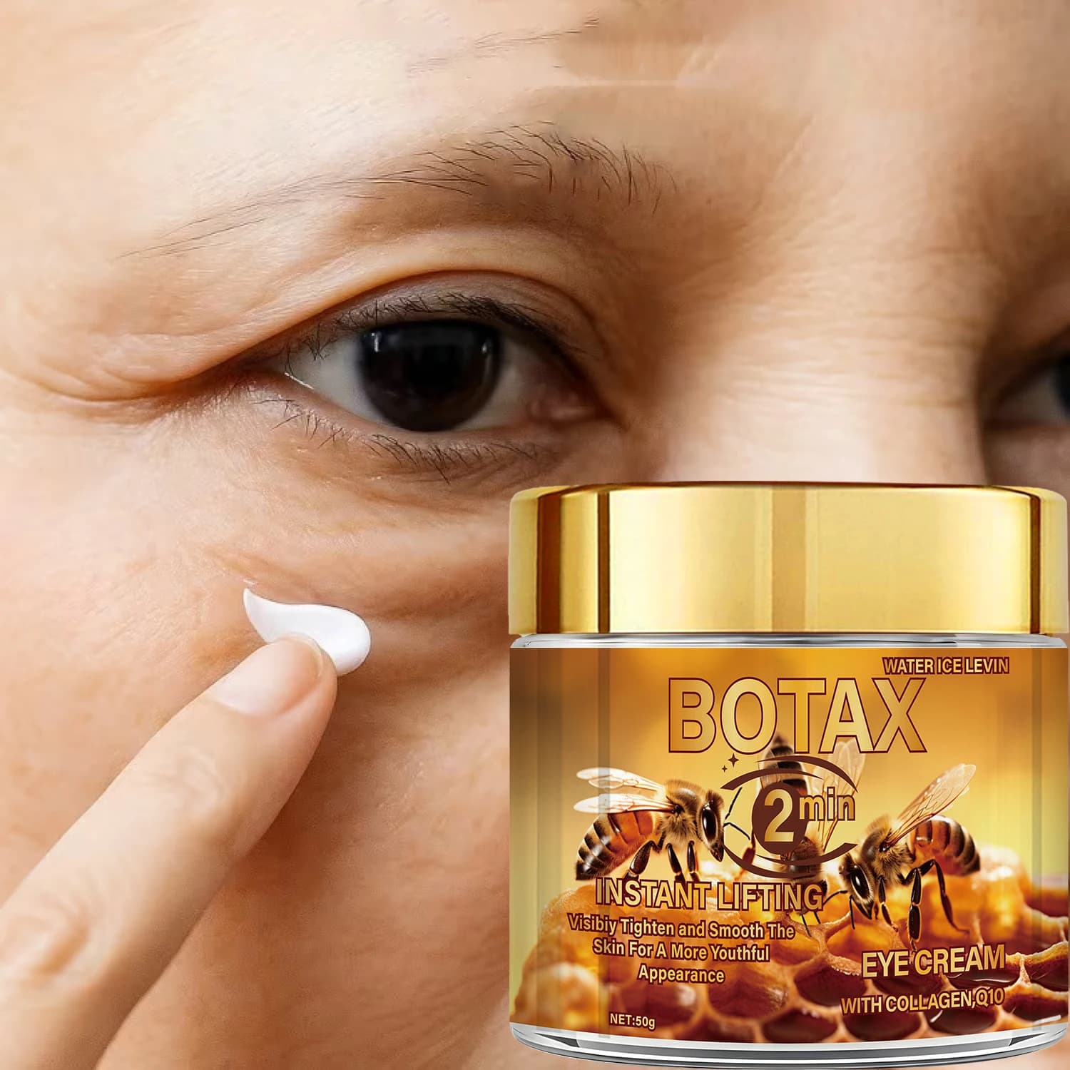 Cream Contour Eye Effect Lifting Istantaneo BOTAX 2 Minutes: Veleno d'Api/Retinol, Collagen, Hydrata and Rassoda for a Lyscia and Young Skin