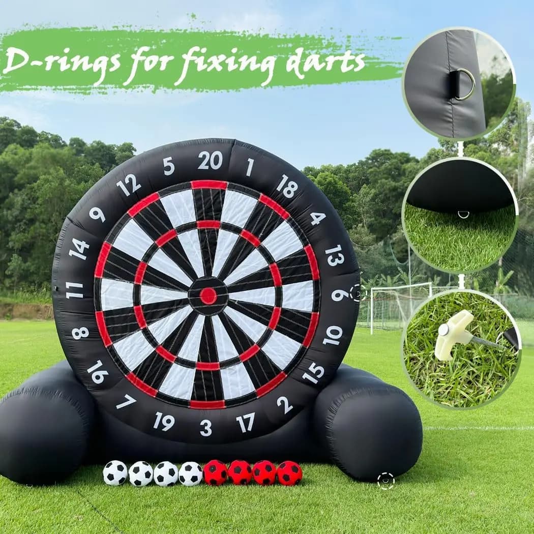 Human Inflatable Soccer Darts Board With Balls Oxford Inflatable Sticky Dartboard Outdoor Football Games Target For Kids Adults