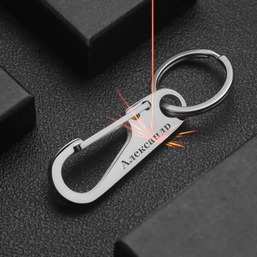 Portachiavi in acciaio inossidabile 304 Nome personalizzato Portachiavi con numero Lettering personalizzato per uomo Portachiavi per auto K424