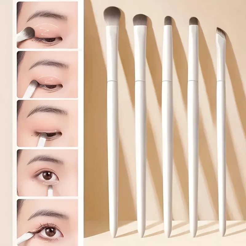 Set di pennelli per il trucco degli occhi da 5 pezzi, strumenti cosmetici adatti ai viaggi, regalo ideale per amiche, fidanzate e mogli