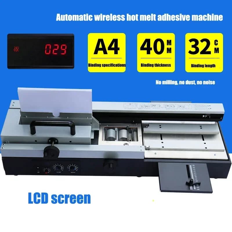 Rilegatrice adesiva hot melt wireless 2025 Rilegatrice carta elettrica A4