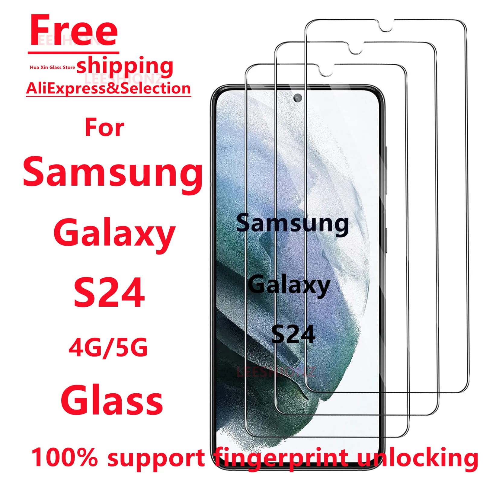 1/4 pezzi di protezione per lo schermo in vetro temperato per Samsung Galaxy S24 - Protezione per smartphone adatta per la serie Samsung S24