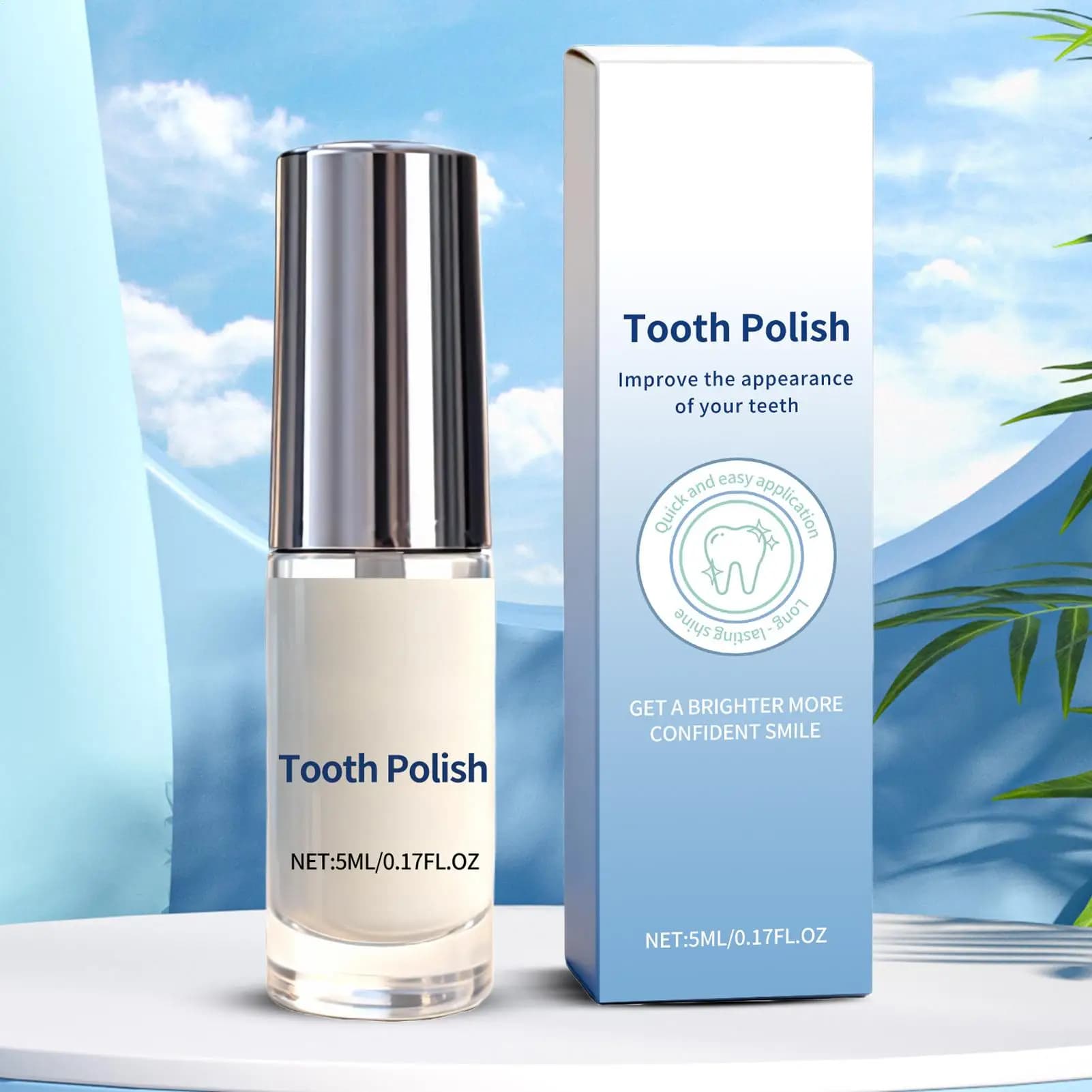 ToothPolish Dentifricio Delicate for Removing Macchie 5ml, Whitening Pasta for Tooths, for Cleaning and Maintenance of Sensible Mouths, Collutory for Genghive