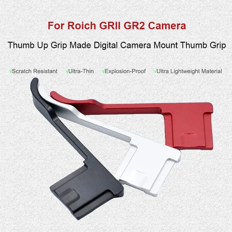 2024 Latest For Fujifilm X-M5 XM5 XM-5 XM5 X70 For Roich GRII GR2 Camera Stand Thumb Grip Hot Boots Ultra Light Metal Thumb Grip