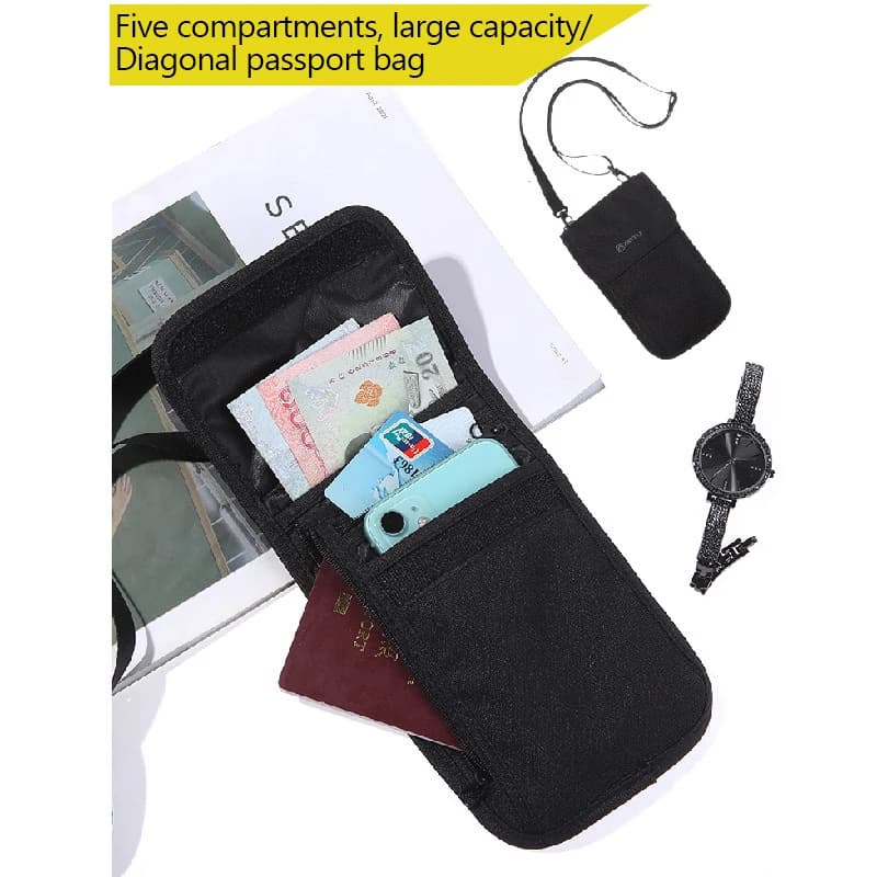 Travel Neck Pouch - Waterproof Passport Holder & Crossbody Phone Bag For International Travel, Concerts, And Outdoor Activities