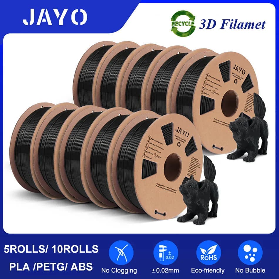 JAYO 5/10 pz PETG/ABS/PLAMATT/PLA Filament 1.75mm PLA 3D Filament 1.1 KG/roll 3D Printing Materials For 3D Printer FDM
