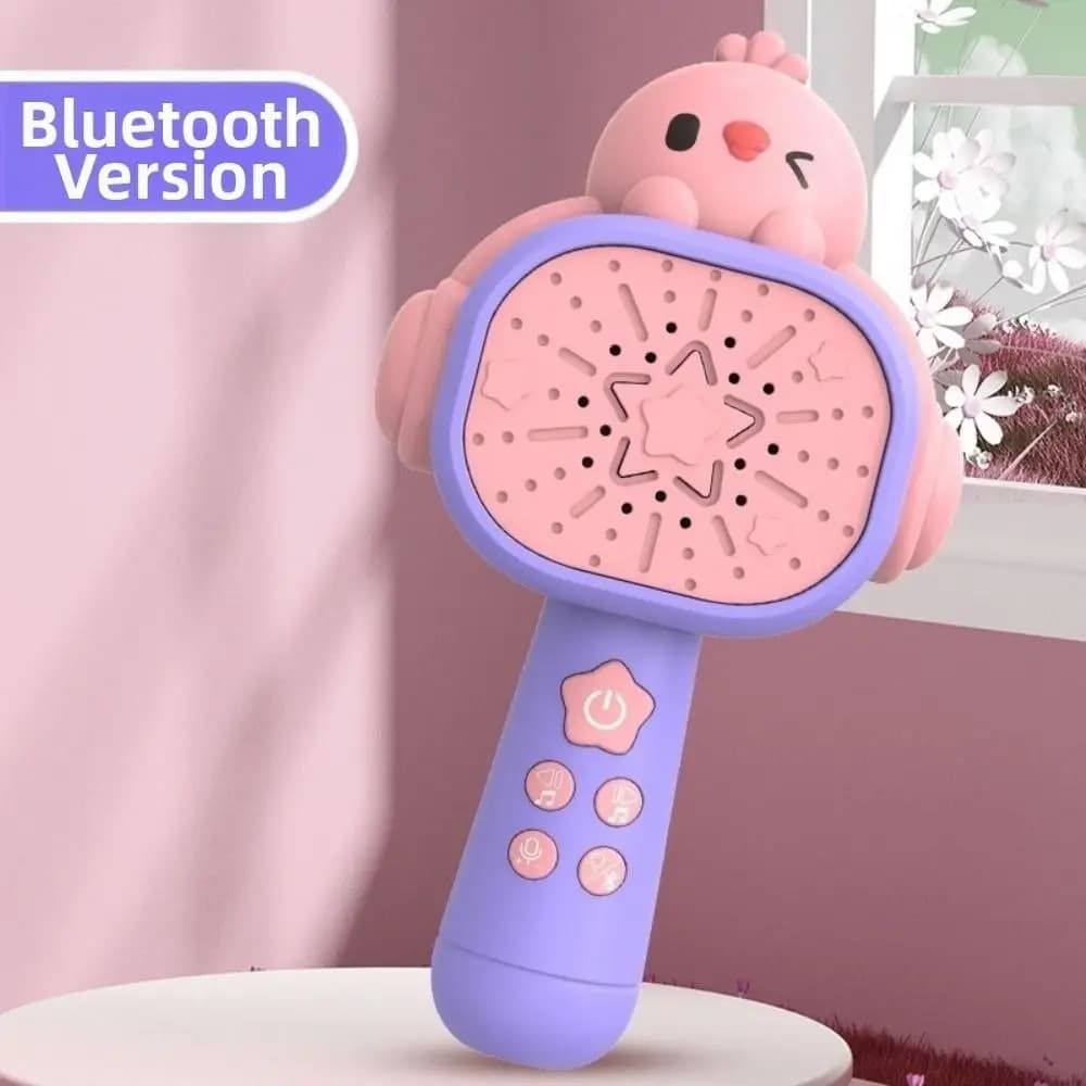 Nuovo Karaoke per Bambini con Altoparlante Bluetooth e Microfono, Dispositivo Musicale Multistile in Plastica