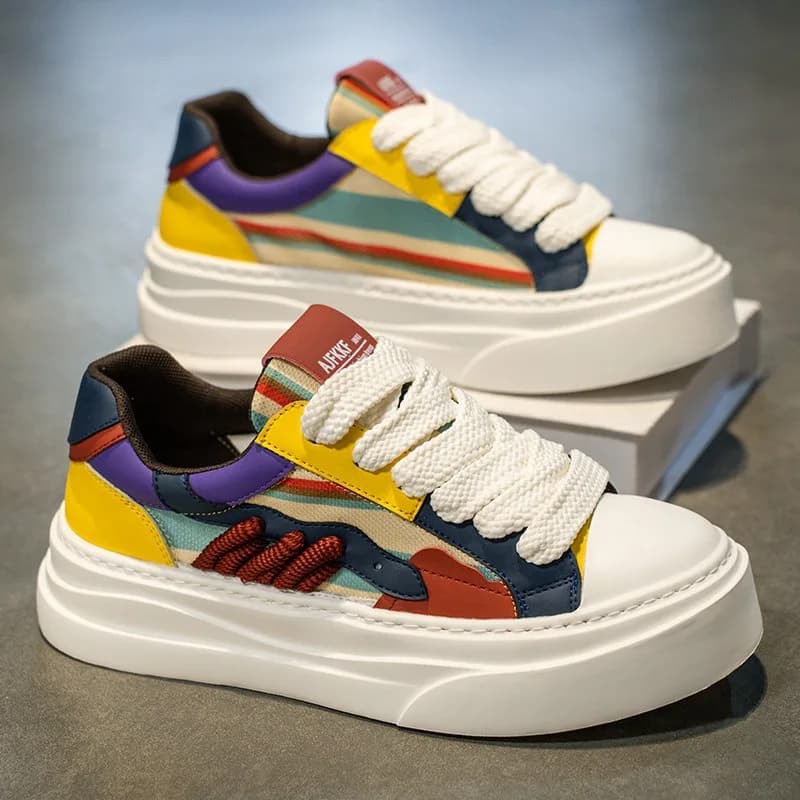 Scarpe sportive da uomo Scarpe da corsa da uomo traspiranti con lacci Scarpe da allenamento antiscivolo alla moda Scarpe da ginnastica casual da uomo con fondo spesso Tenis