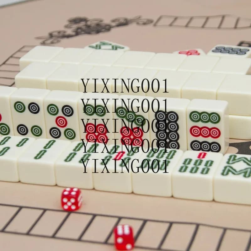 Aluminum Storage Case High-Grade Mahjong Set - Large/Medium Tiles with Red Dragon